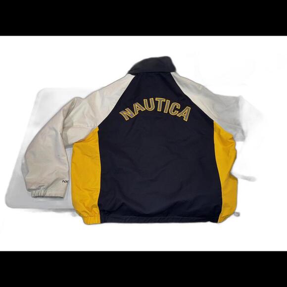 Vintage 00's reversible Nautica Colorblock Coat Windbreaker Jacket Mens XL
